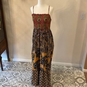 Like New Anthropologie maxi dress printed spaghetti strap